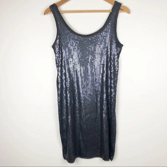 VINCE. | Gray Sequin Tank Dress - Picture 2 of 8